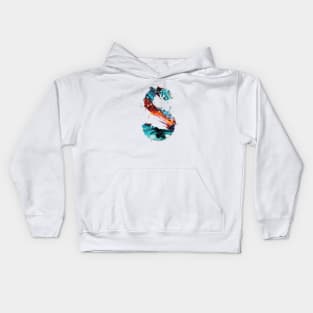 Colorful Painted Initial Letter S Kids Hoodie